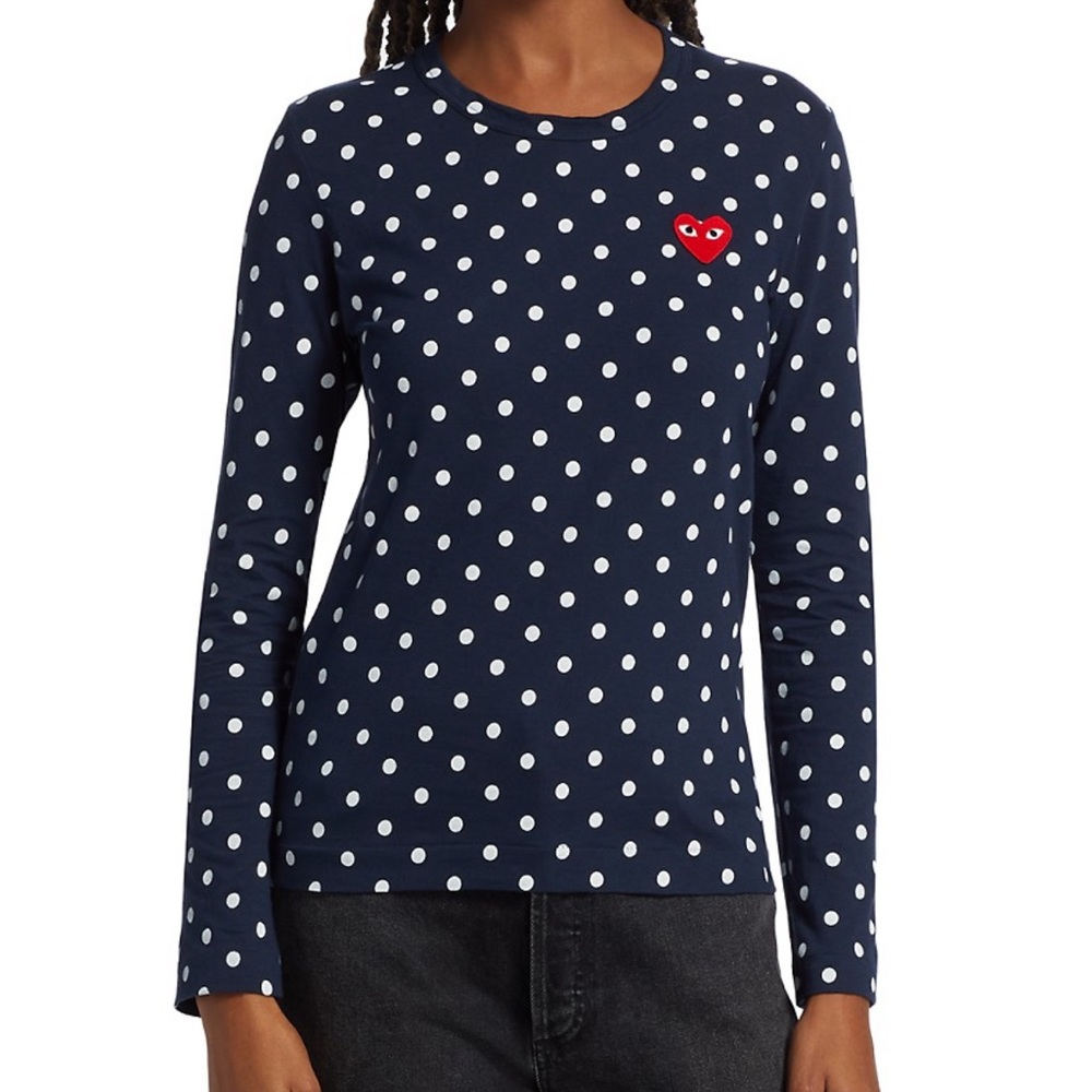 comme de garçon play polka dot shirt - Picture 6 of 7